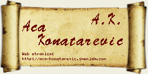 Aca Konatarević vizit kartica